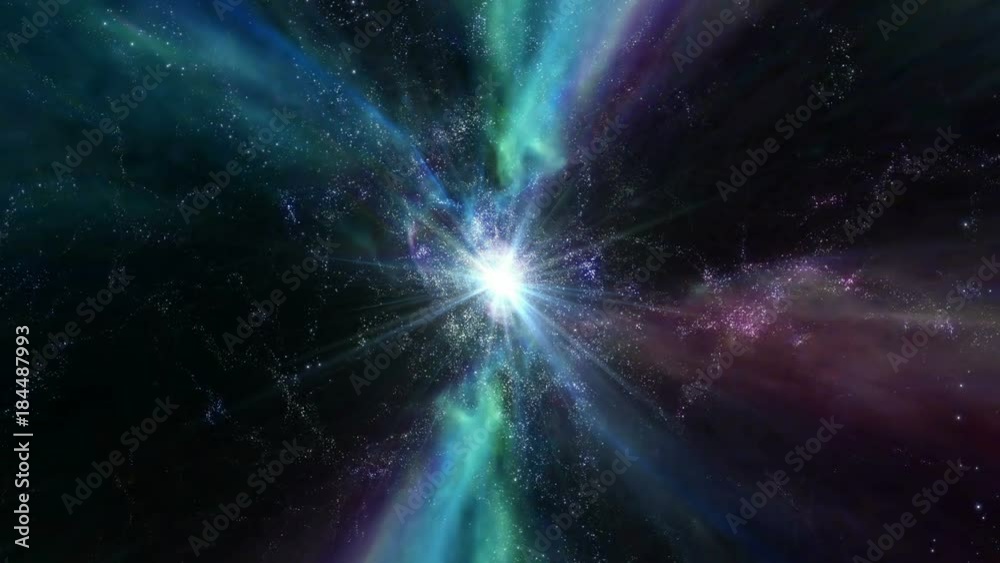 Star Warp 002: Traveling through star fields in deep space (Loop).