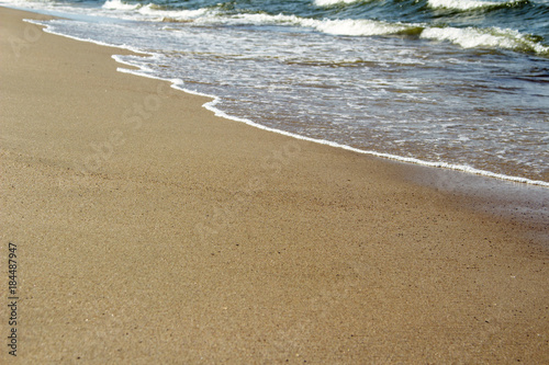 Sea tide on the beach