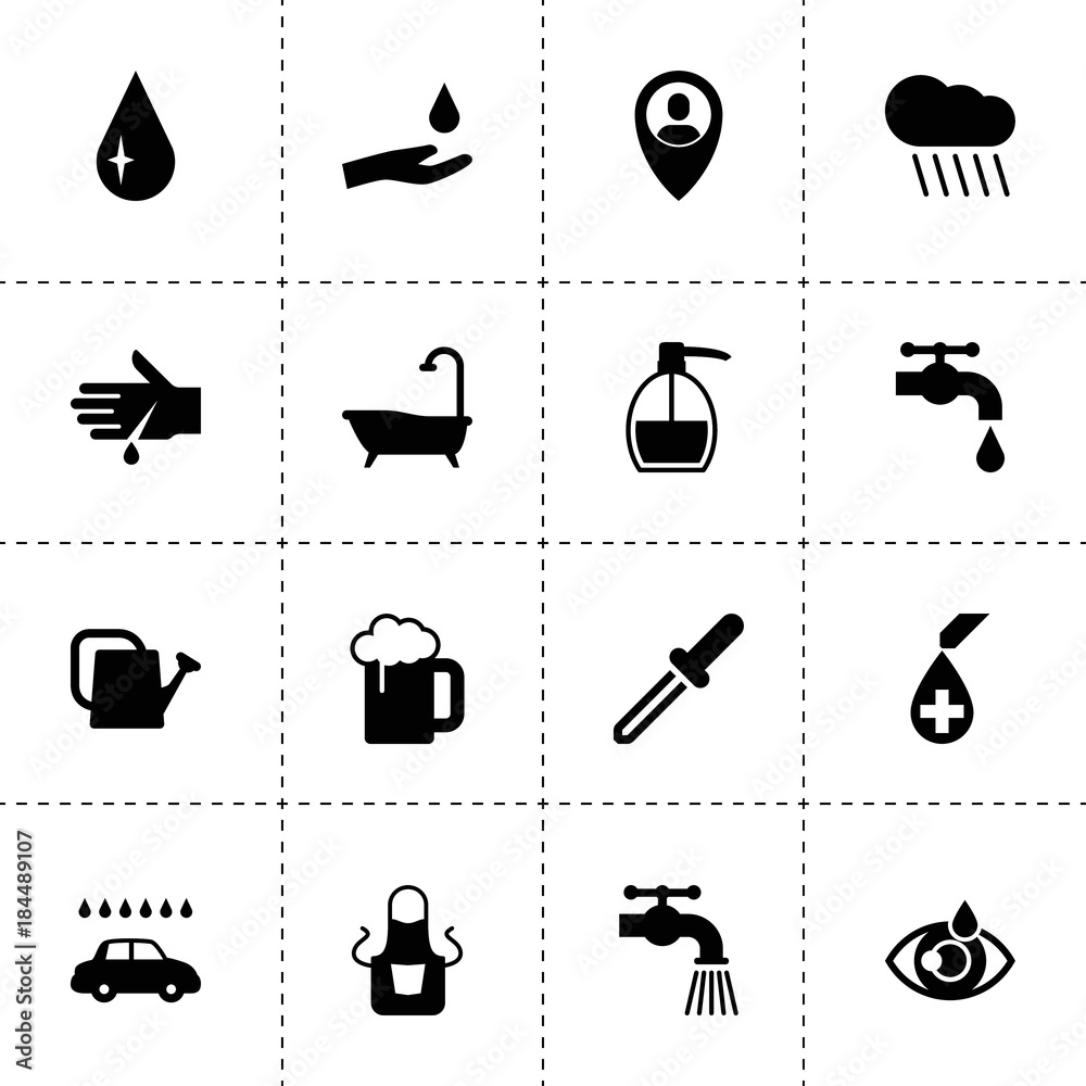 Drop icons. vector collection filled drop icons Drop icons. vector collection filled drop icons