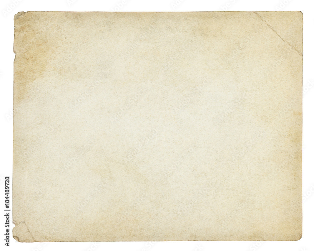 Old paper background isolated - (clipping path included)