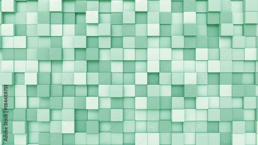 Light green cubes motion background, seamless loop Light green cubes motion background, seamless loop