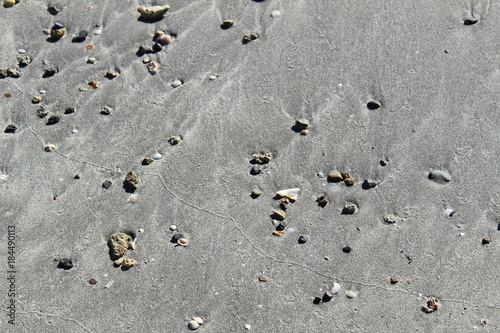 Textures on the beach sand