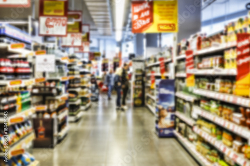 Принти на полотні Background supermarket