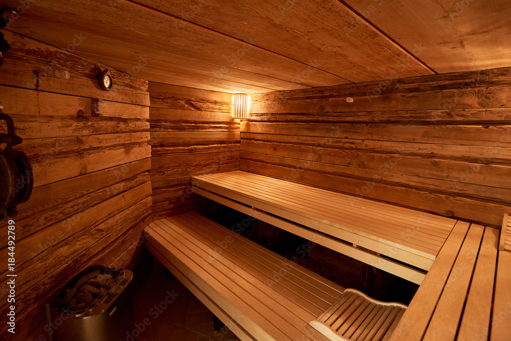 spa, relaxation and healthcare in finnish wooden sauna room spa, relaxation and healthcare in finnish wooden sauna room