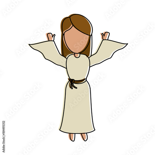Virgin mary cartoon