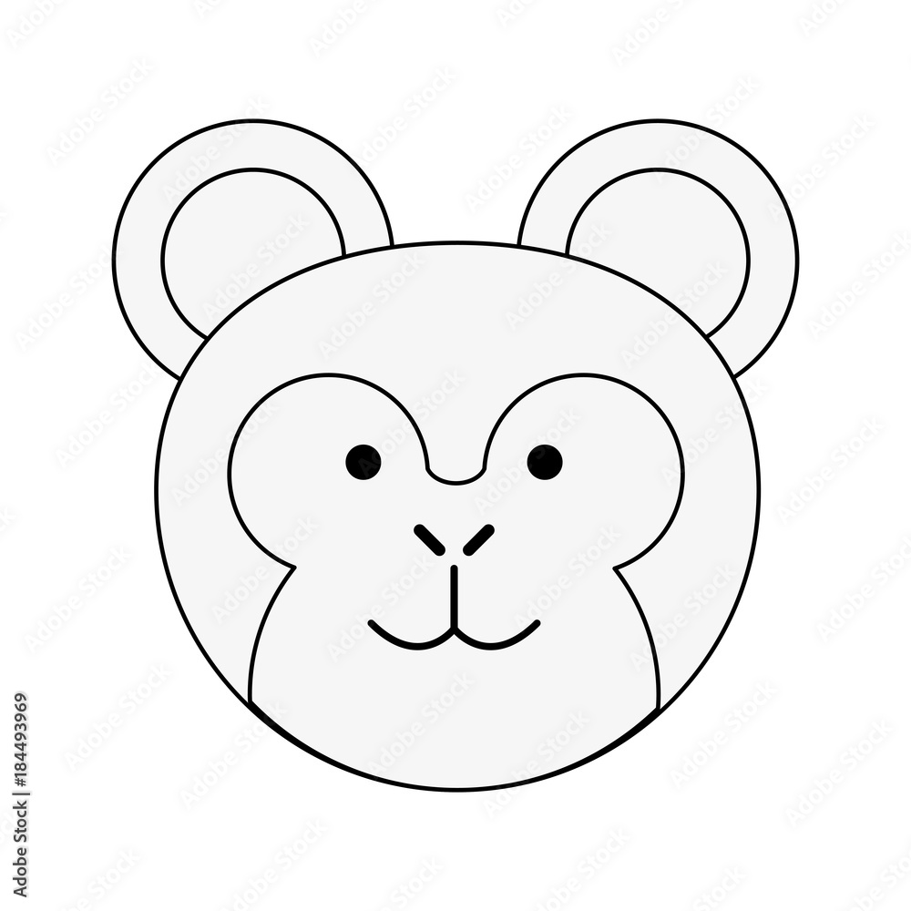 Naklejka premium Cute monkey cartoon