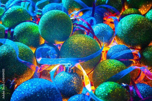 New Year's design. Balls wi...