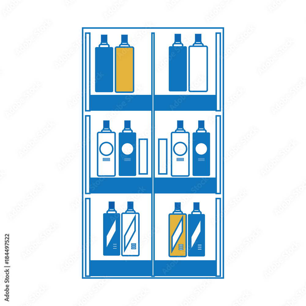 Fototapeta premium supermarket shelves design concept 