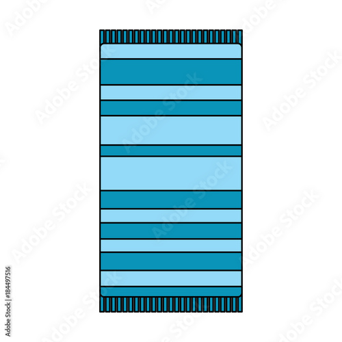 beach towel with stripes top view isolated on white background vector illustration