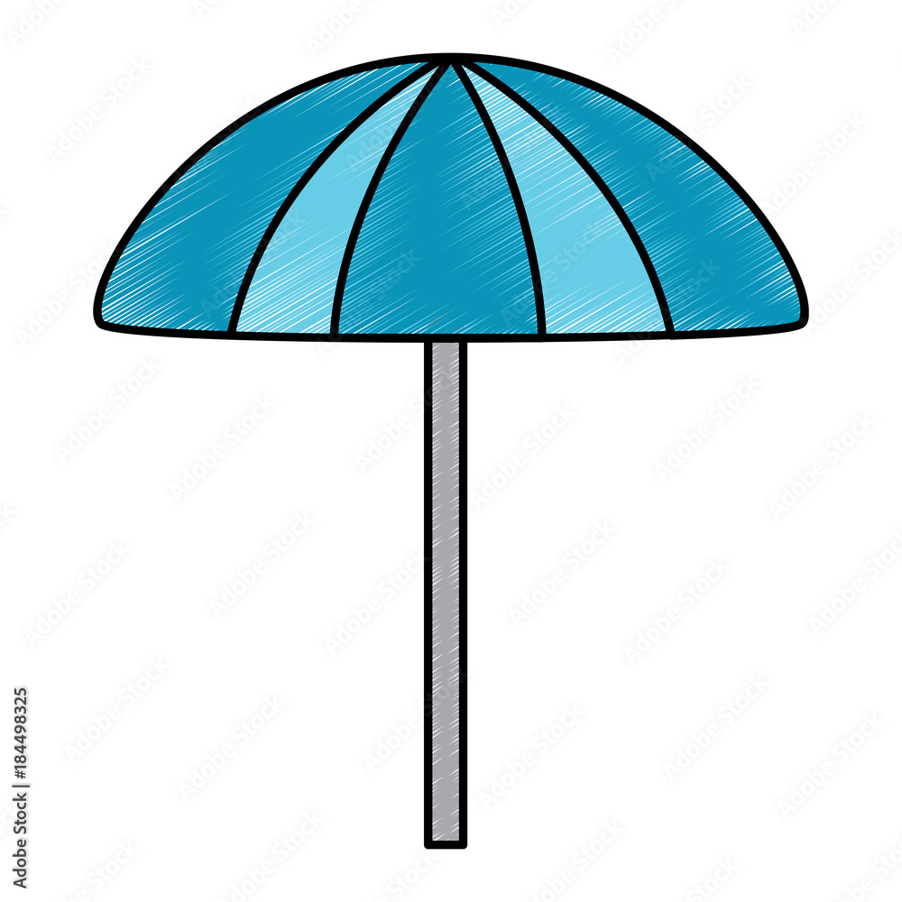 beach umbrella protection accessory symbol vector illustration drawing image beach umbrella protection accessory symbol vector illustration drawing image