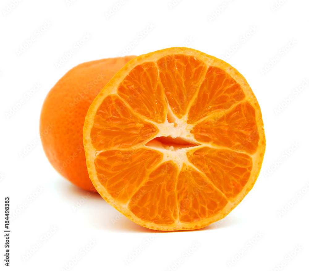 Orange mandarin or tangerine fruit isolated on white background Orange mandarin or tangerine fruit isolated on white background