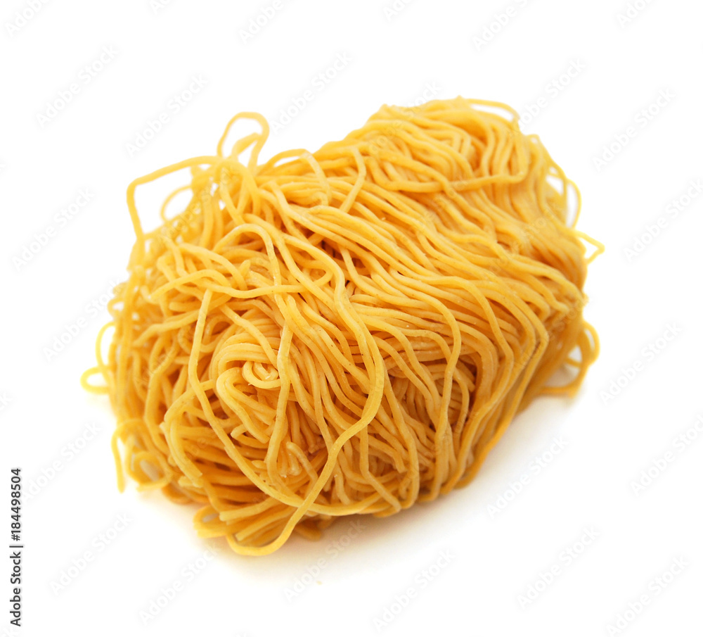 Egg noodles, isolated on white background. Egg noodles, isolated on white background.