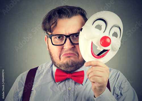 Obraz na plátně Man having split personality