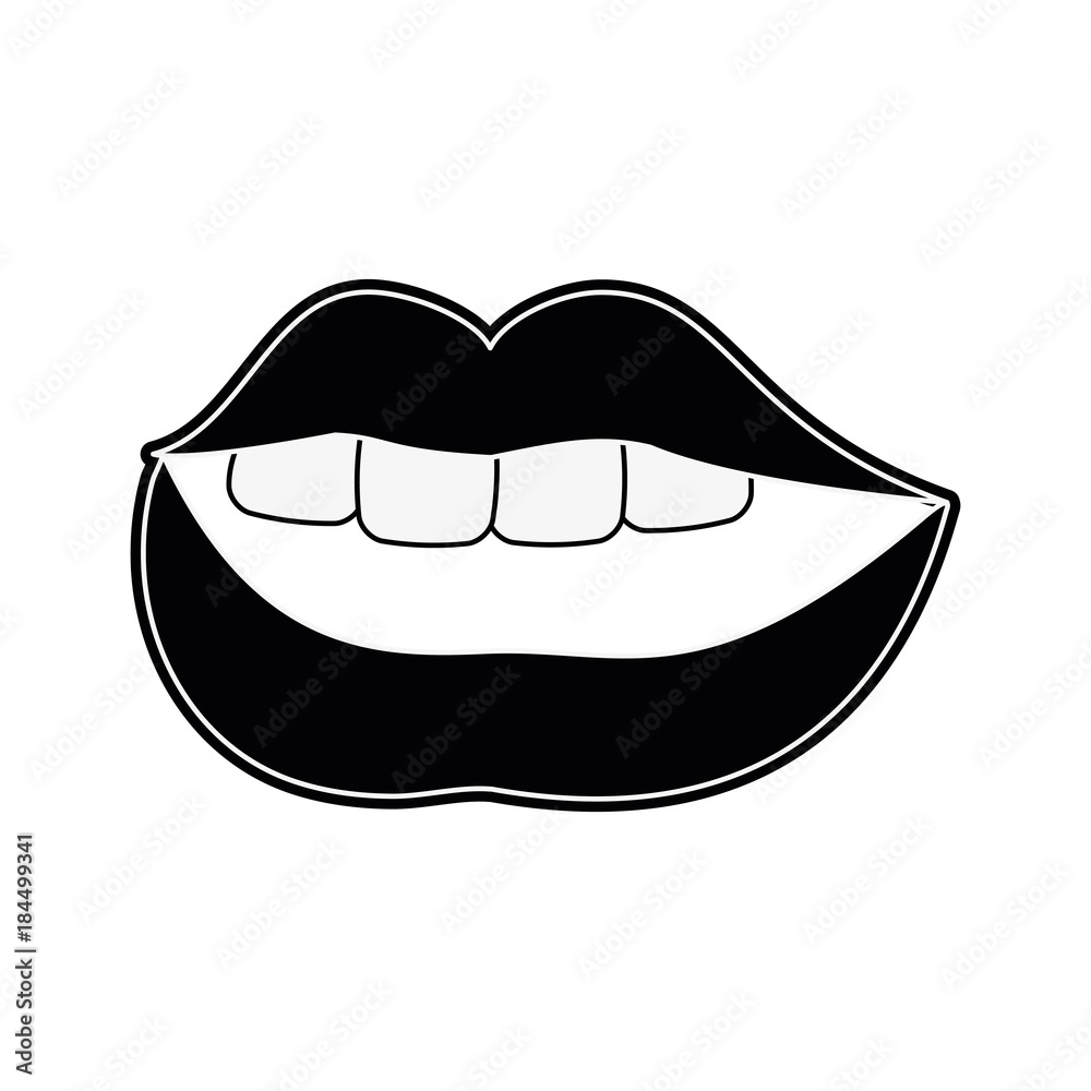 Sexy lips cartoon icon vector illustration graphic design Sexy lips cartoon icon vector illustration graphic design
