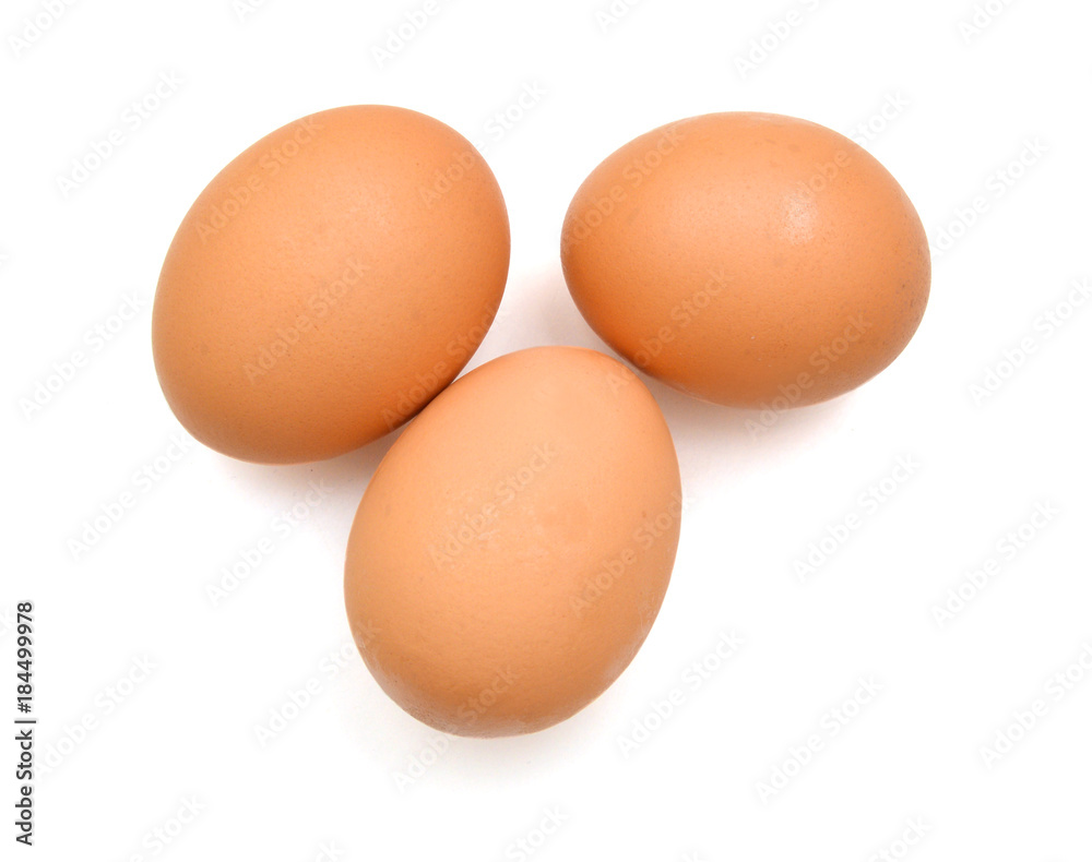 Brown egg on white background Brown egg on white background