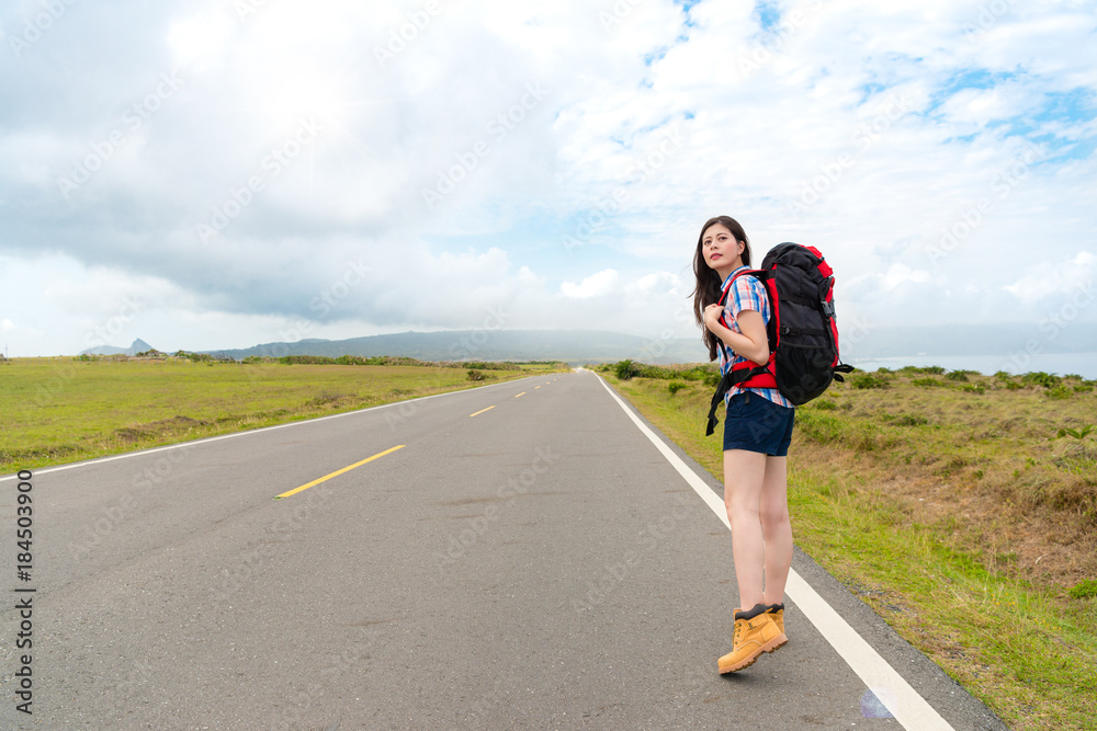 backpacker turn around looking for right route