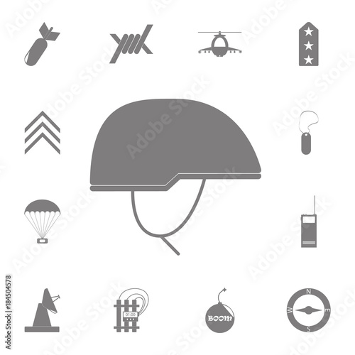 Soldier helmet icon. Set of military elements icon. Quality graphic design collection army icons for websites, web design, mobile app
