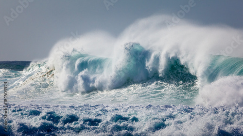 Powerful Wave Breaking near Shoreline