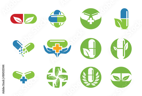Vector of Medical logo or icon set