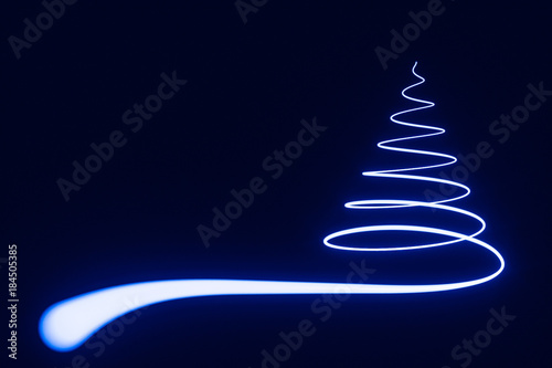 Blue spiral christmas tree