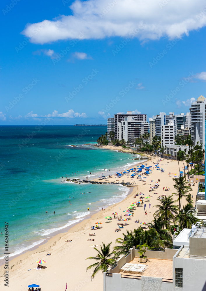 Atlantic beach in San Juan, Puerto Rico