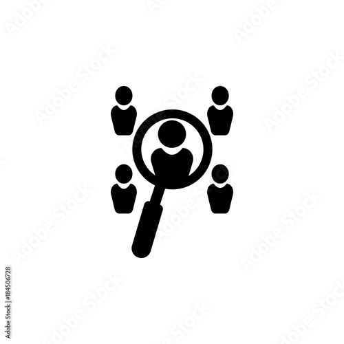 Search for employees and job, business, human resource icon
