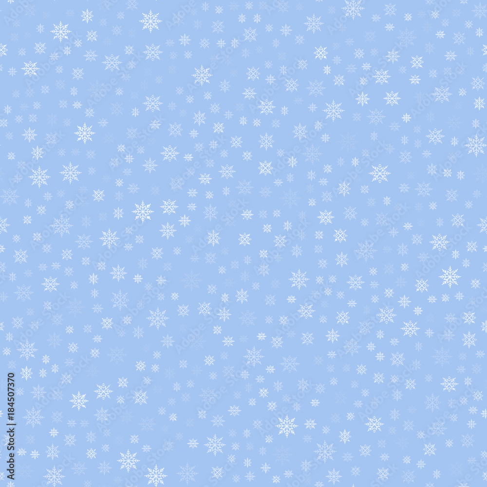 Happy New Year background with falling snowflakes on blue background. Vector Happy New Year background with falling snowflakes on blue background. Vector