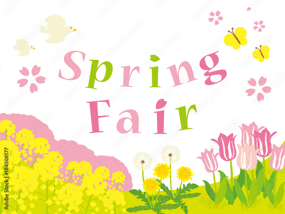 Naklejka premium スプリングフェア ポスター