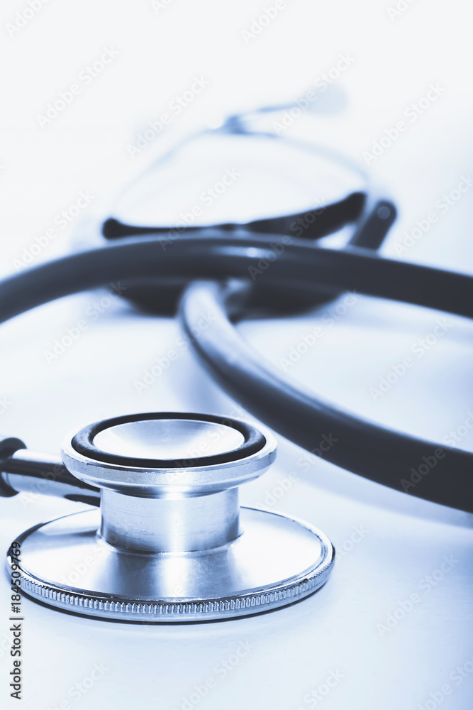 stethoscope in blue tone color stethoscope in blue tone color