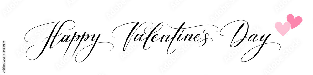 Banner with Happy Valentines day text and hearts symbols. Banner with Happy Valentines day text and hearts symbols.