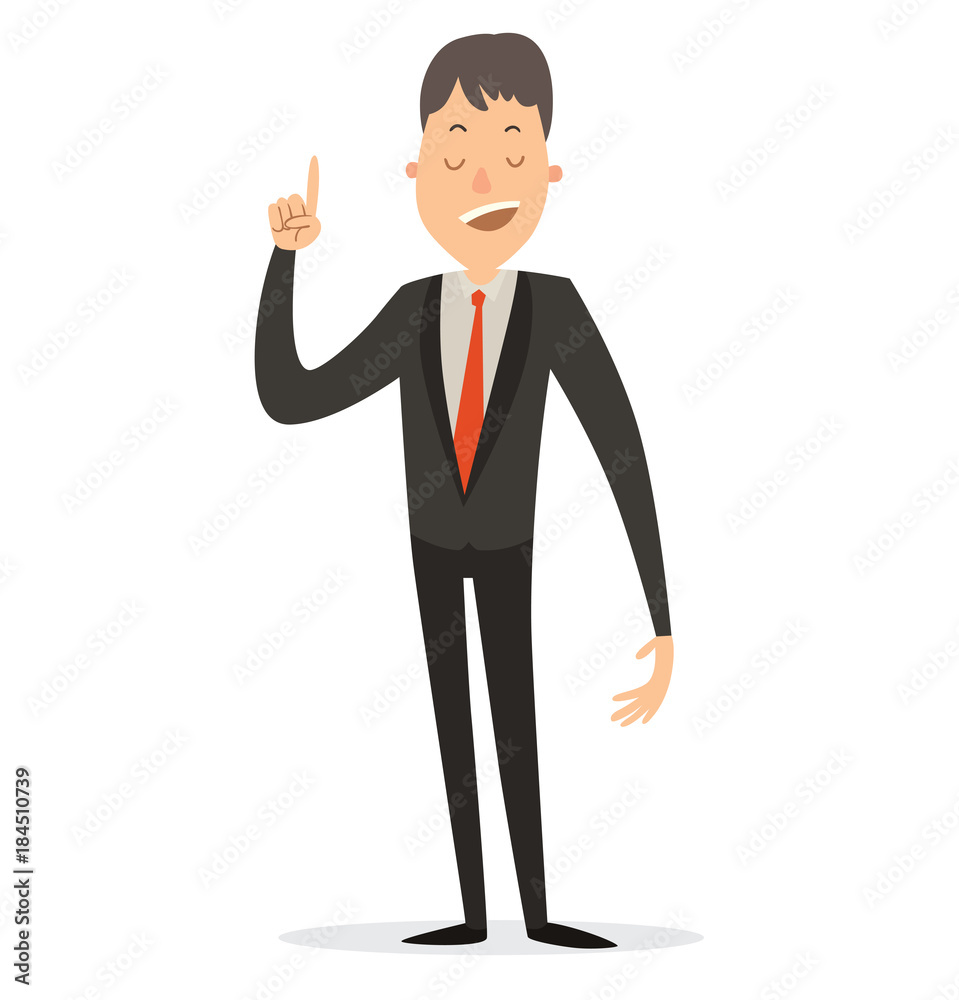 Premium Vector  Vector illustration businessman in black suit and necktie