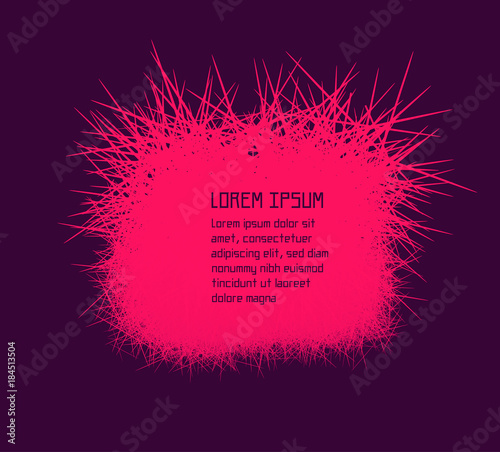 The frame consisting of chaotic lines. 3d abstract vector illustration. Design template with place for text. Modern pattern.