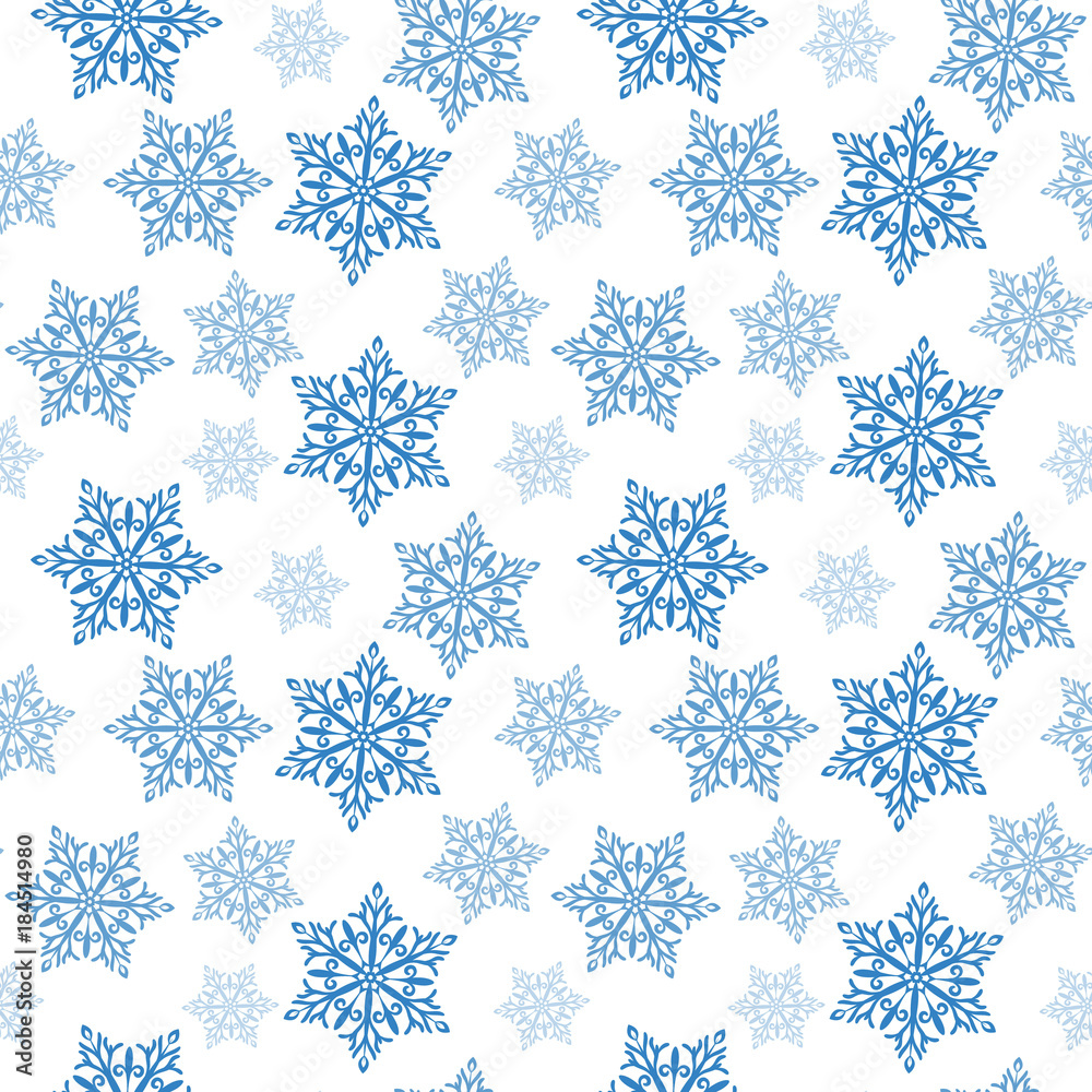 Snowflakes Vector Pattern background