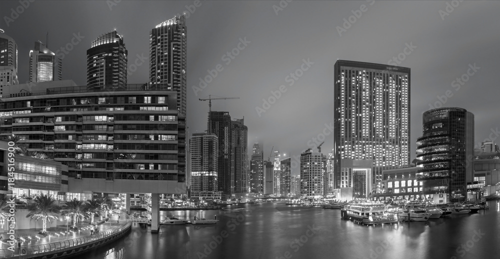 Dubai - The Marina at dusk.