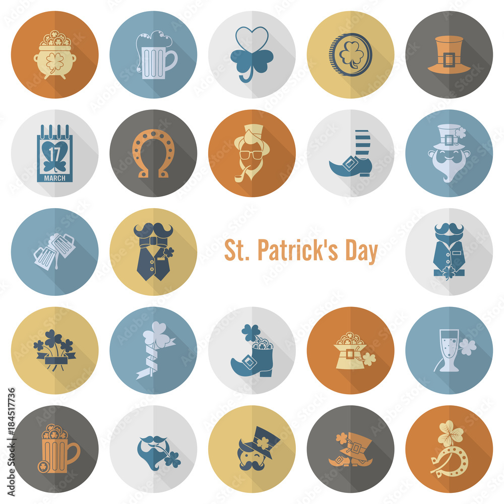 Saint Patricks Day Icon Set Saint Patricks Day Icon Set
