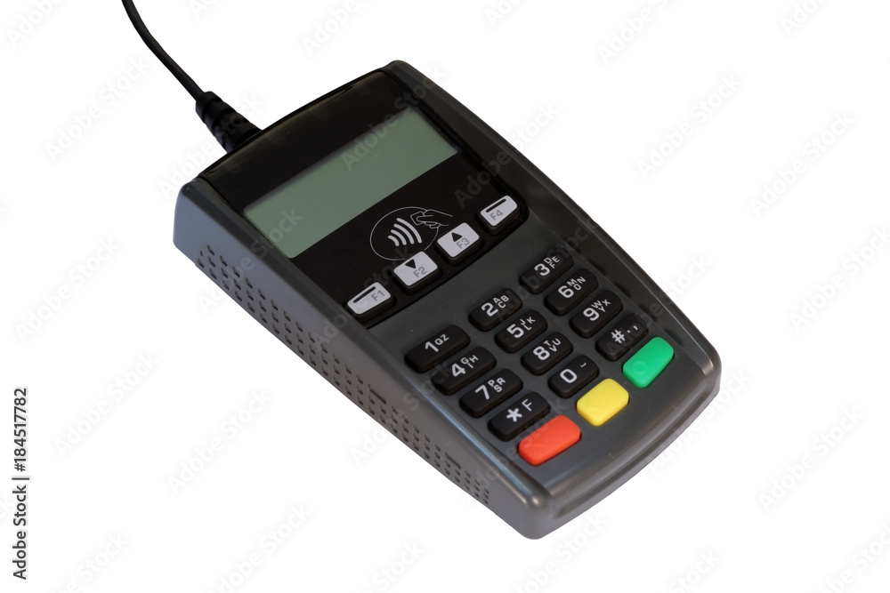 Payment terminal isolated. Modern bank terminal. Payment terminal isolated. Modern bank terminal.
