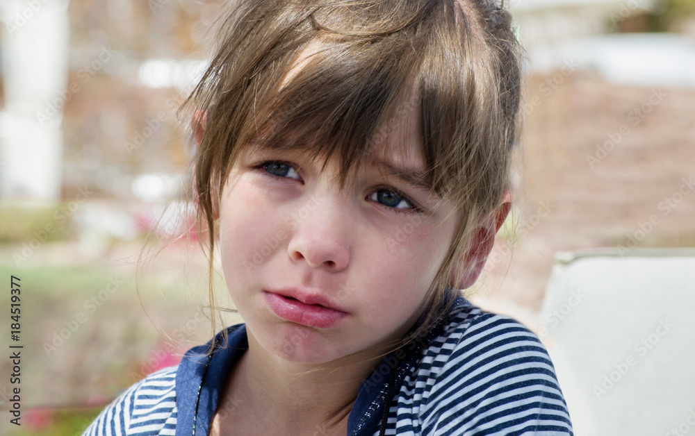A sweet little girl pouted and cried, offended, a childish whim. A sweet little girl pouted and cried, offended, a childish whim.