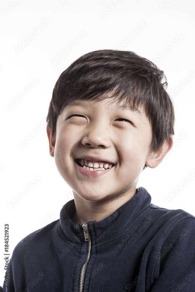 boy(kid) portrait with big smile isolated on the white background. boy(kid) portrait with big smile isolated on the white background.