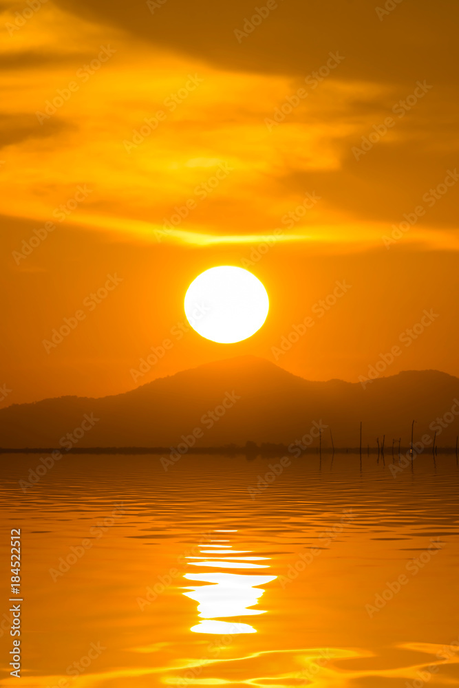 Big Sunset at the lake