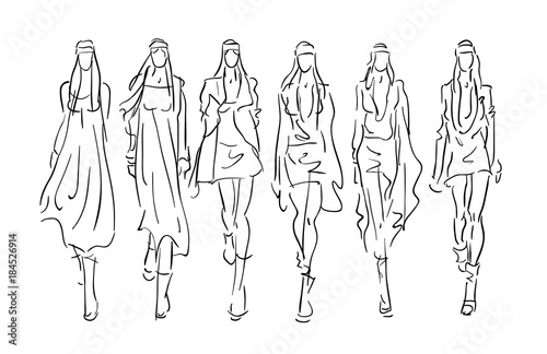      Sketched Fashion Women Models 