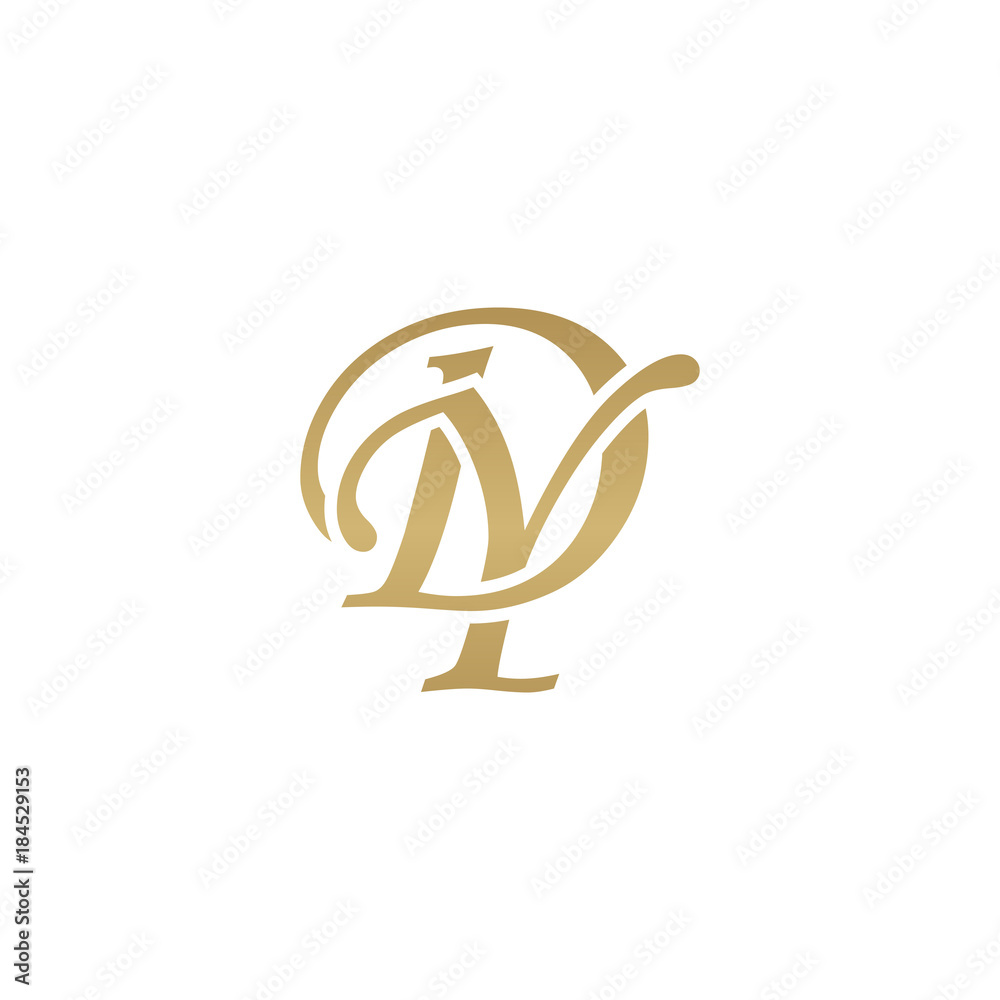 Initial letter DY, overlapping elegant monogram logo, luxury golden color Initial letter DY, overlapping elegant monogram logo, luxury golden color