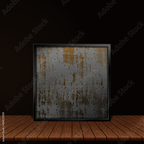 wood floor and iron sheet