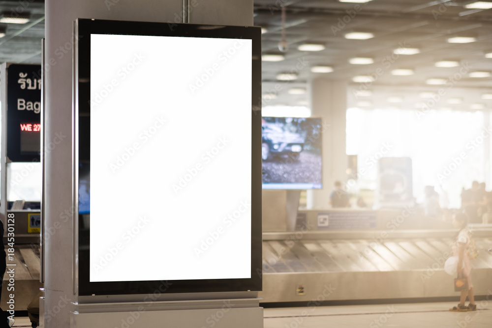 blank advertising billboard at airport blank advertising billboard at airport
