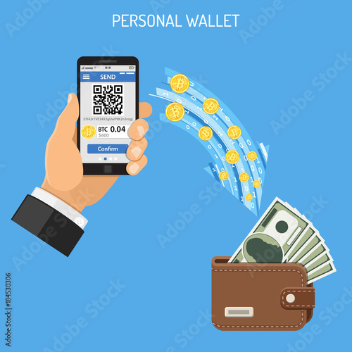 Crypto currency bitcoin technology concept
