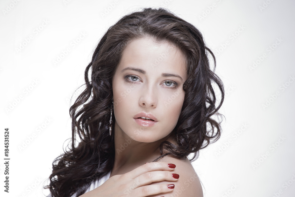 Young woman portrait Isolated on white. Young woman portrait Isolated on white.