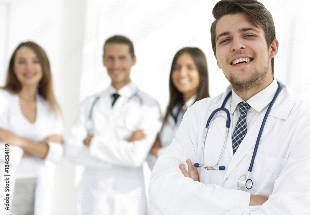 closeup.successful doctors of his colleagues