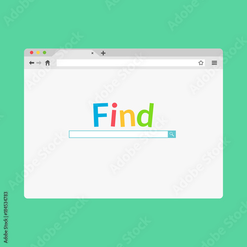 Modern search engine PC browser pade mockup