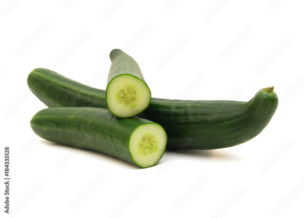 cucumber on white background