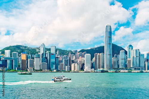Victoria harbour, Hong Kong skyline 