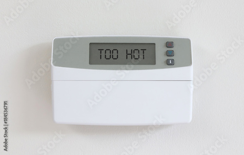 Vintage digital thermostat - Covert in dust - Too hot